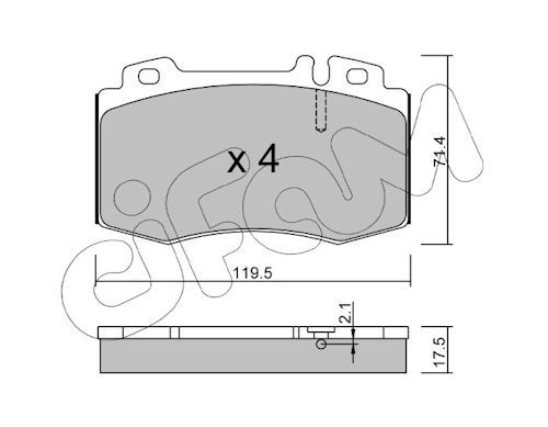 CIFAM 822-563-0 Brake pad set, disc brake