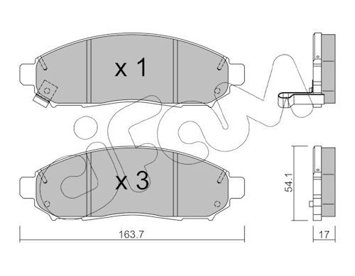 CIFAM 822-743-0 Brake pad set, disc brake