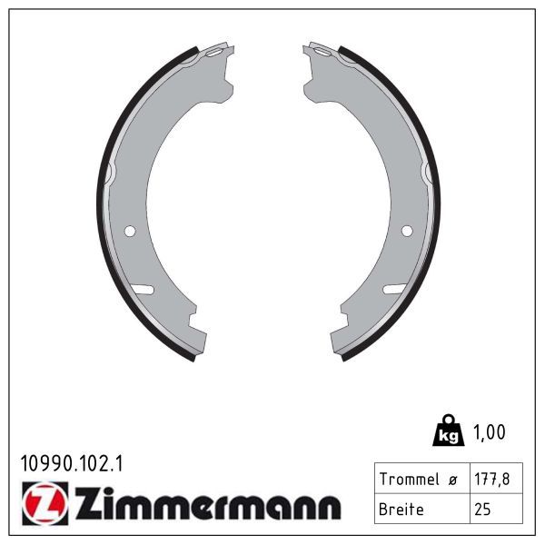 Brake Shoe Set, parking brake
