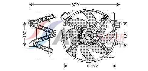 AVA CLEVER CHOICE FD7514 Fan, engine cooling