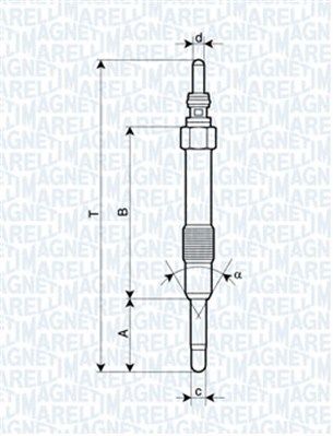 MAGNETI MARELLI 062900014304 Glow plug