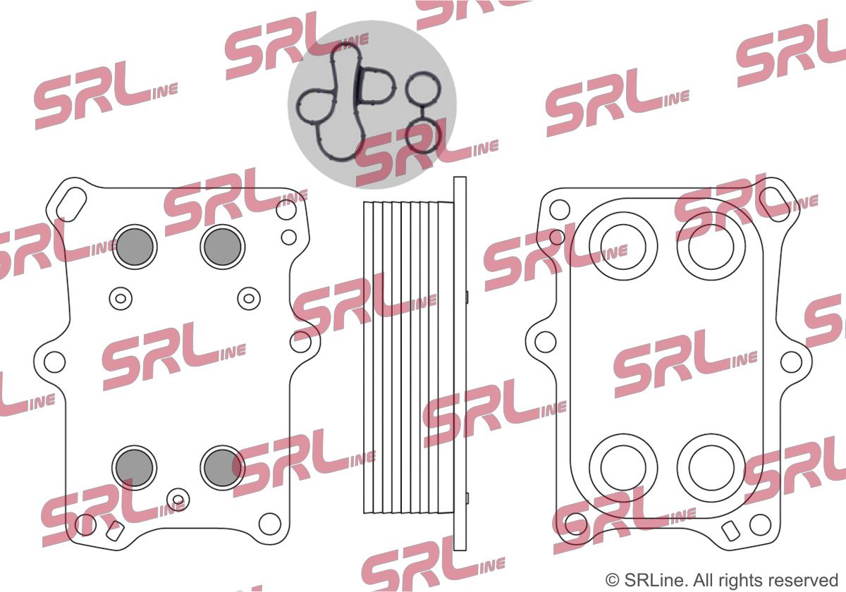 SRLINE 1425L8-1 Oil cooler, engine oil