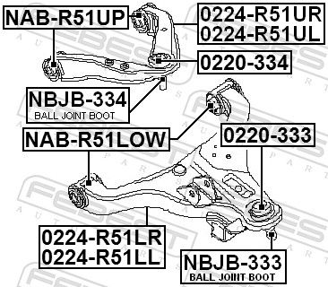 Mounting, control/trailing arm-1