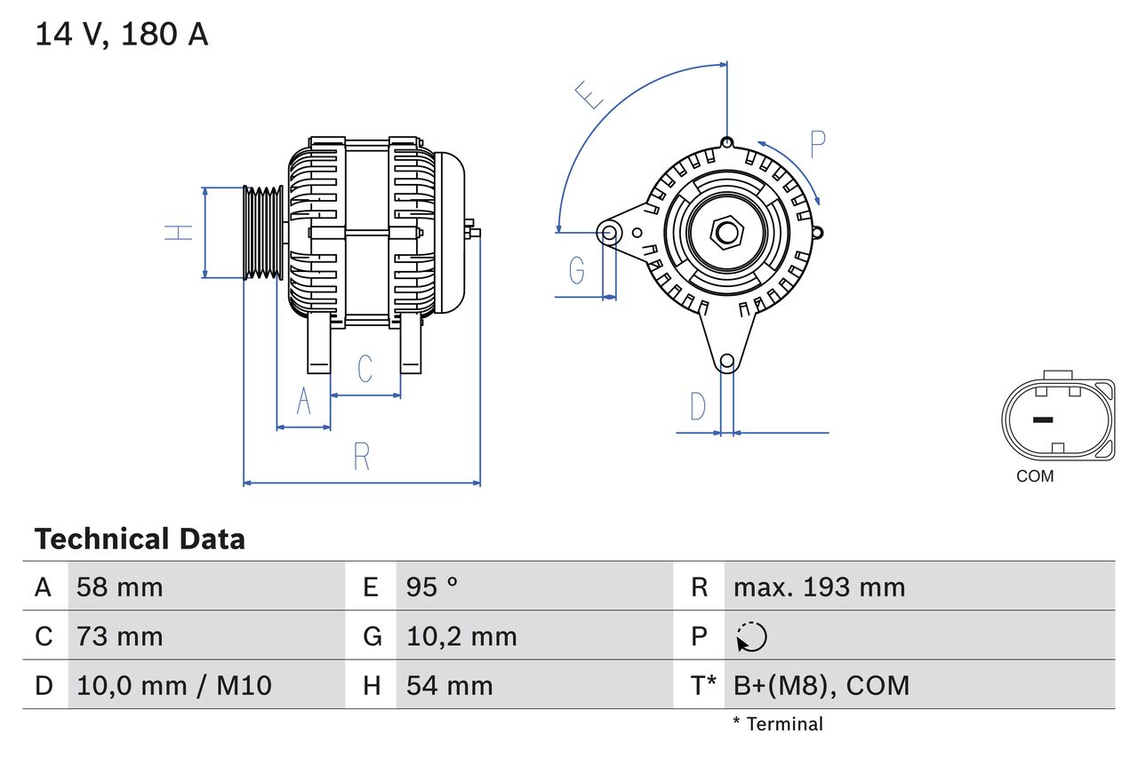 BOSCH 0 986 083 330 Alternator