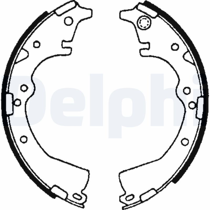 DELPHI LS1639 Brake shoe set