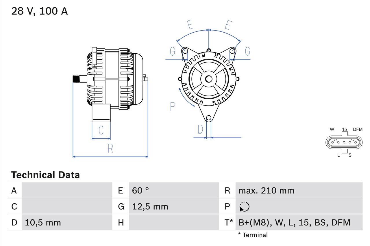 BOSCH 0 986 045 290 Alternator