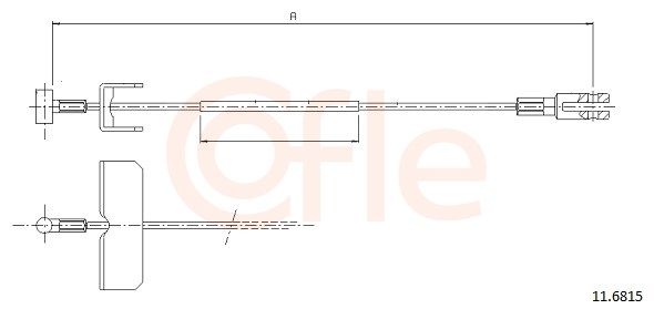 COFLE 11.6817 Cable pull, parking brake