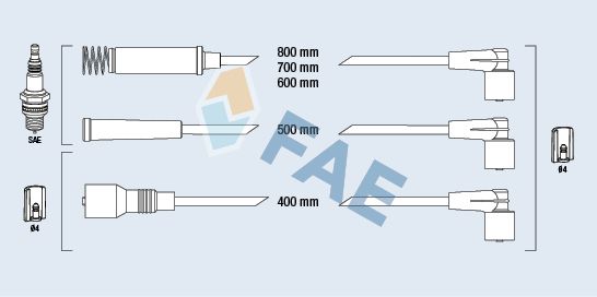 FAE 83570 Ignition cable kit