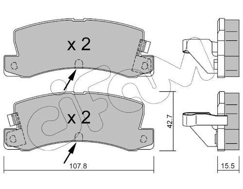 CIFAM 822-161-2 Brake pad set, disc brake