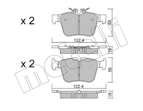 METELLI 22-1020-0 Brake pad set, disc brake
