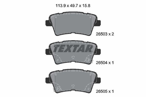 TEXTAR 2650301 Brake pad set, disc brake
