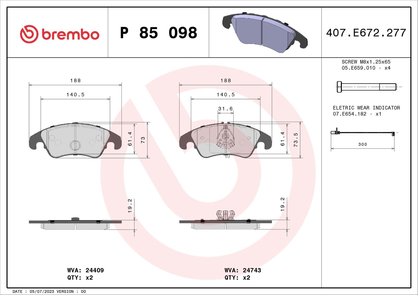Brake Pad Set, disc brake-1
