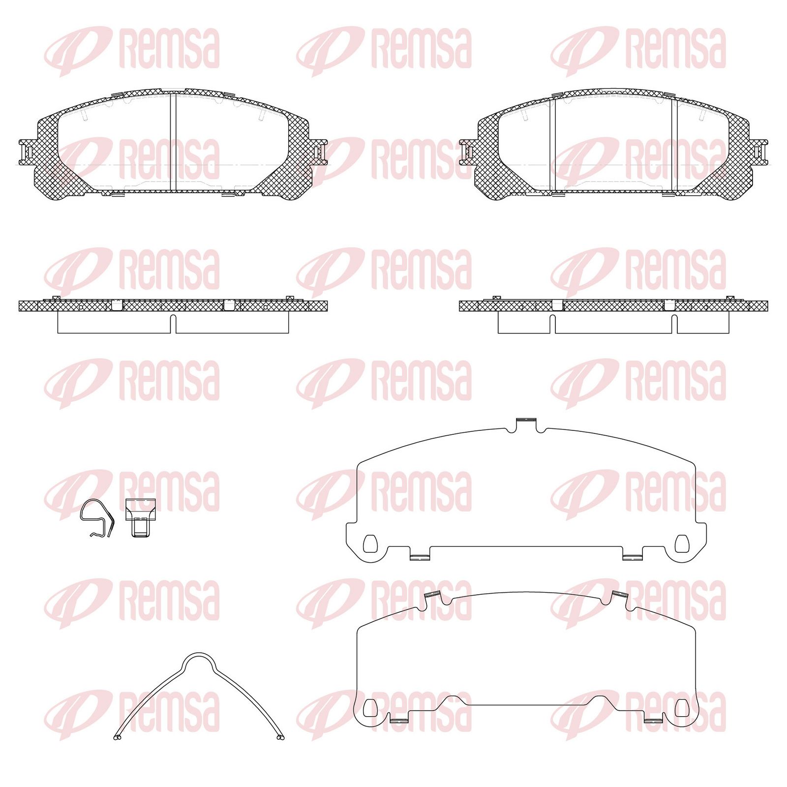 REMSA 1312.30 Brake pad set, disc brake