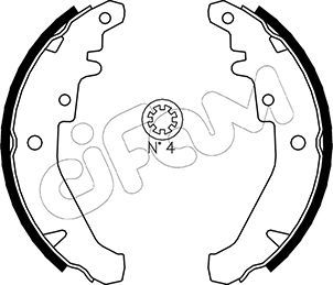 CIFAM 153-078 Brake shoe set
