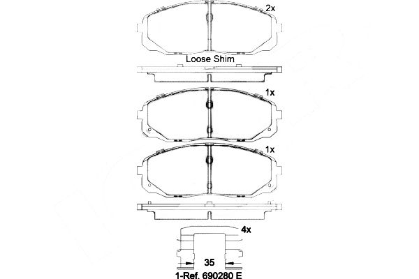 Brake Pad Set, disc brake-1