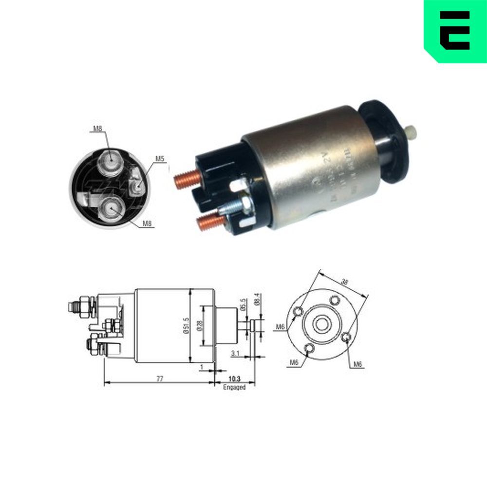 ERA ZM3993 Solenoid switch, starter