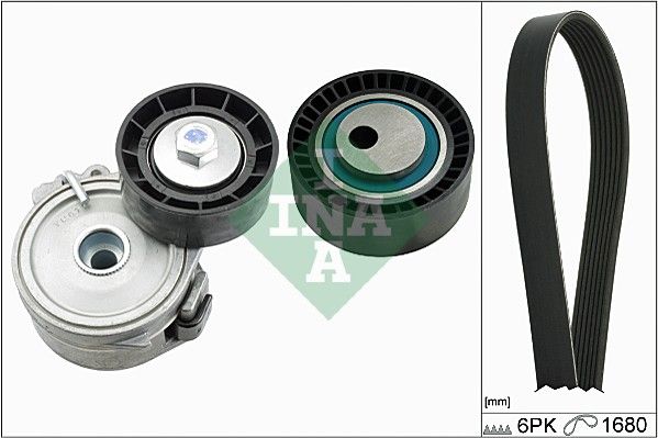 SCHAEFFLER INA 529 0166 10 V formos rumbuotas diržas, komplektas