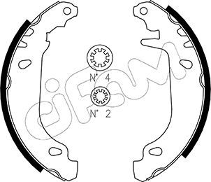 CIFAM 153-345 Brake shoe set