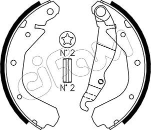 CIFAM 153-305 Brake shoe set