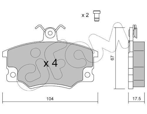 CIFAM 822-030-1 Brake pad set, disc brake