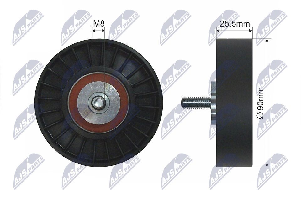NTY RNK-WW-003 Deflection/guide pulley, v-ribbed belt