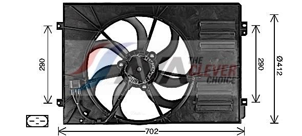 AVA CLEVER CHOICE AI7523 Fan, engine cooling