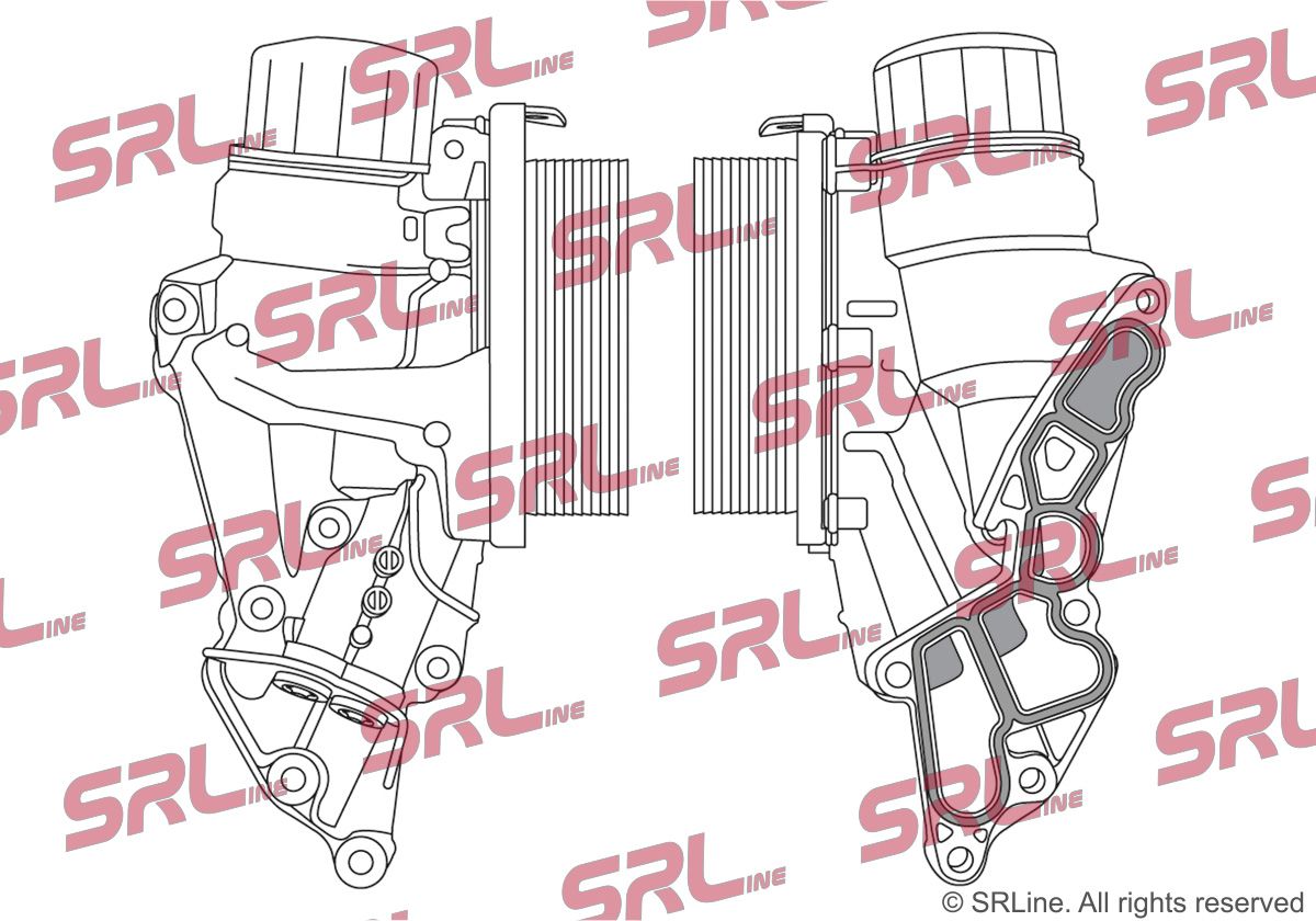 SRLINE 5017L8-4 Oil cooler, engine oil