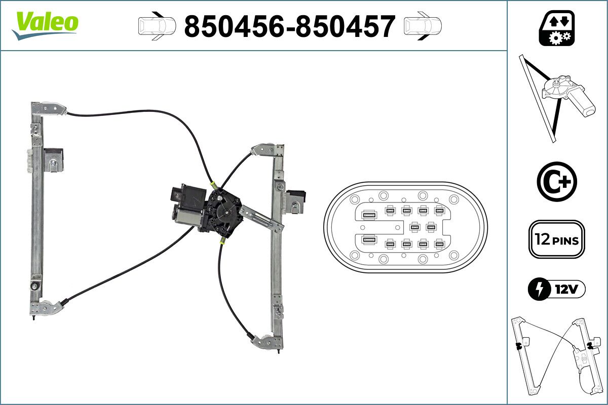 VALEO 850456 Window regulator