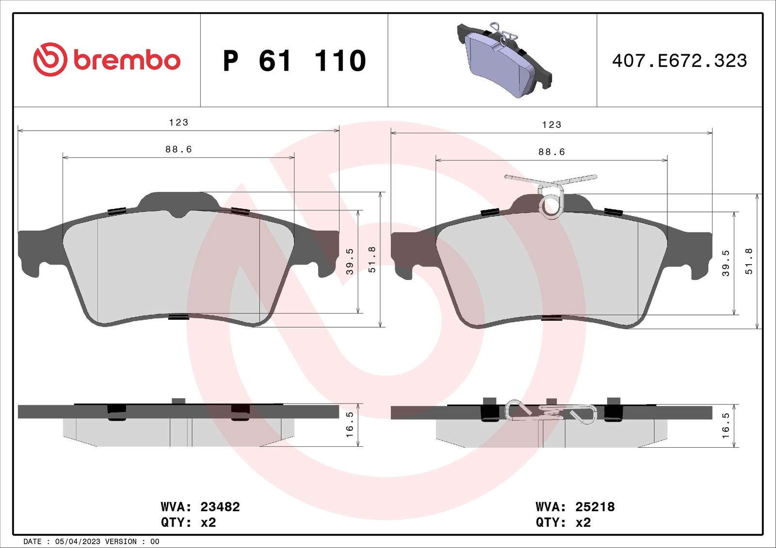 Brake Pad Set, disc brake