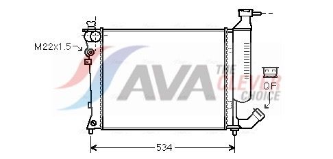 AVA CLEVER CHOICE CNA2154 Radiator, engine cooling