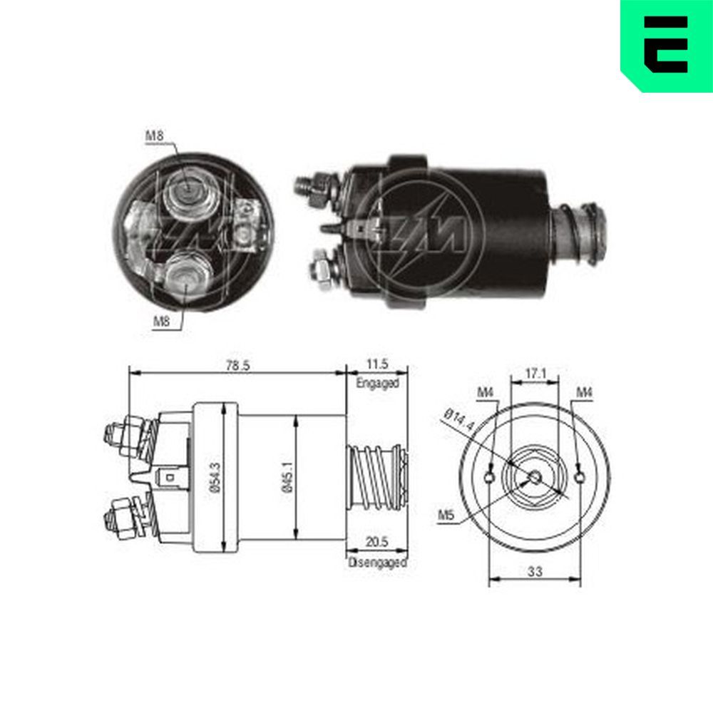 ERA ZM560 Solenoid switch, starter
