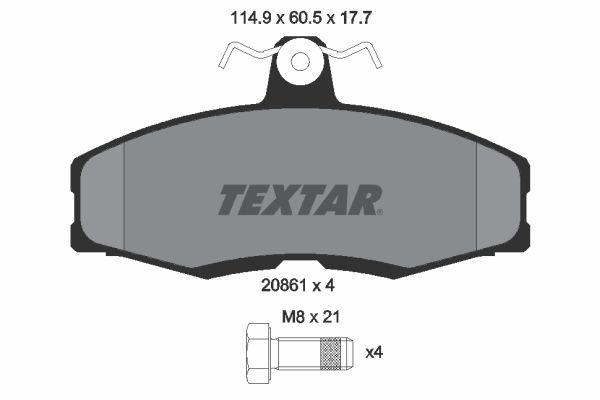 TEXTAR 2086105 Brake pad set, disc brake