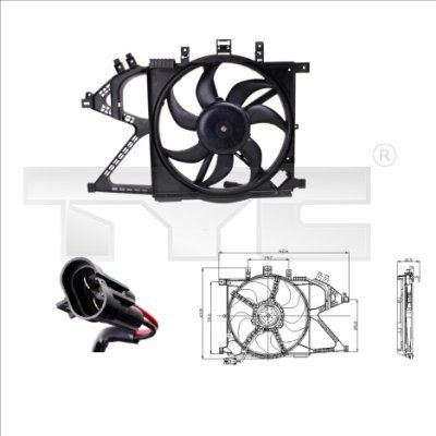 TYC 825-0008 Fan, engine cooling