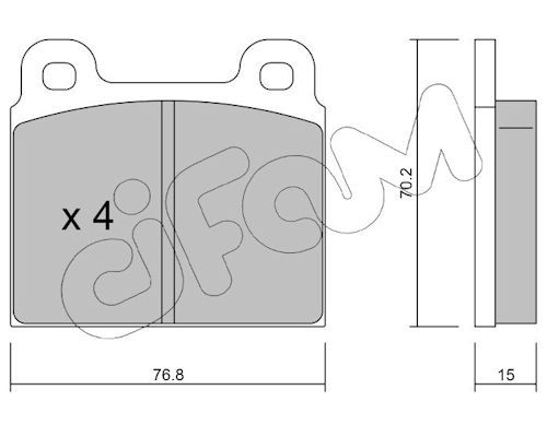CIFAM 822-078-1 Brake pad set, disc brake