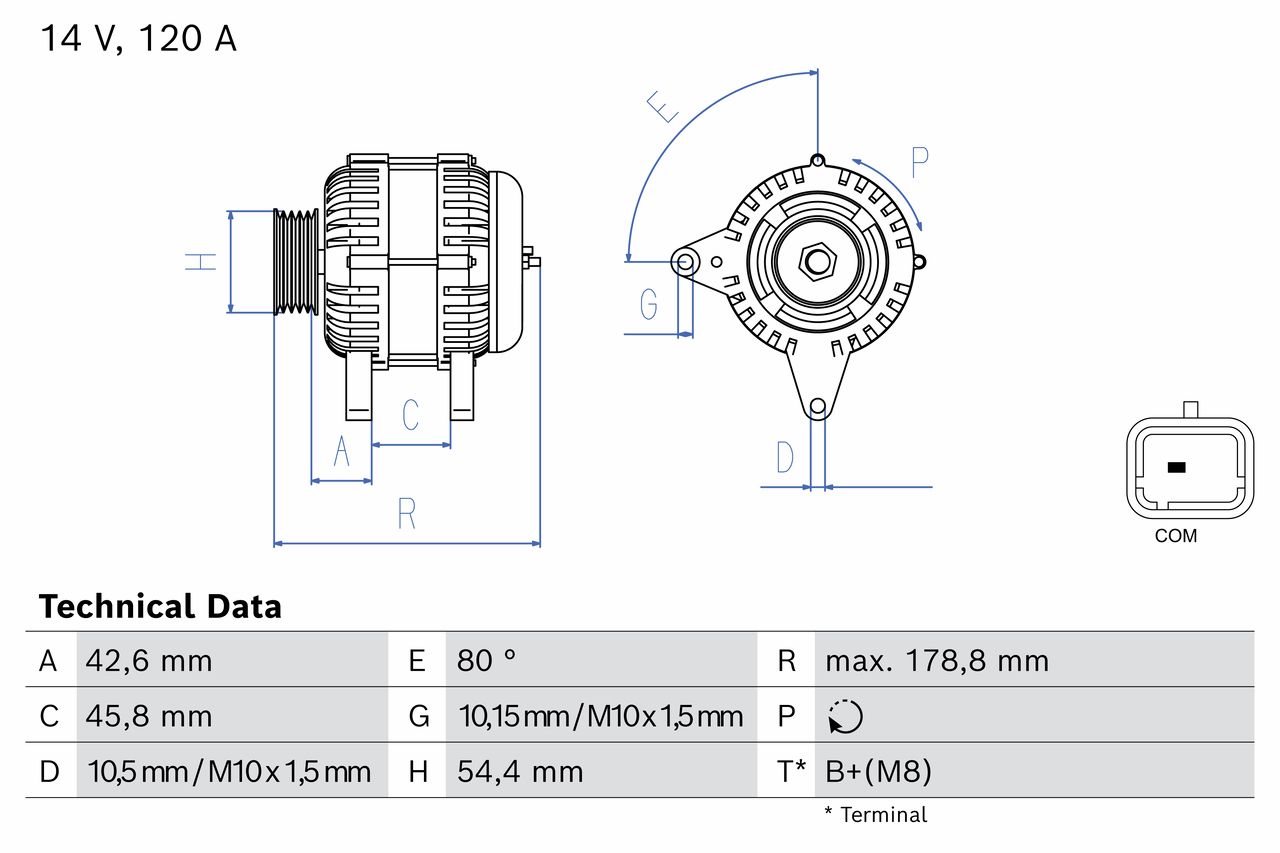 BOSCH 0 986 087 110 Alternator
