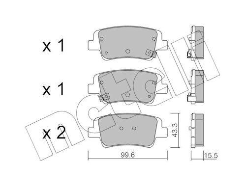 METELLI 22-1371-0 Brake pad set, disc brake