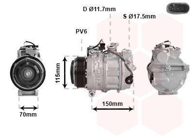 VAN WEZEL 3001K707 Compressor, air conditioning