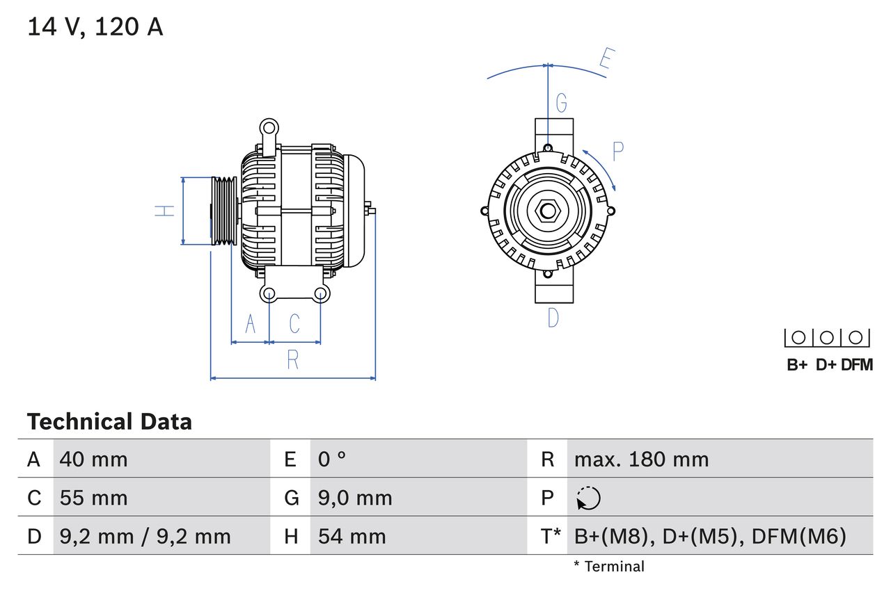 BOSCH 0 986 084 160 Alternator
