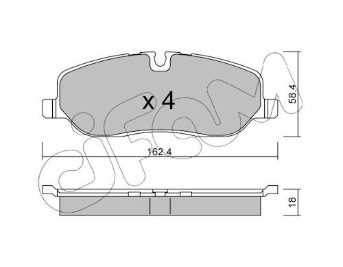 CIFAM 822-693-0 Brake pad set, disc brake