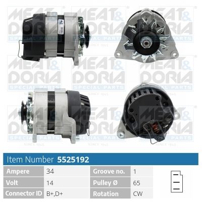 MEAT & DORIA 5525192 Alternator