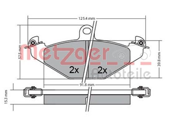 METZGER AUTOTEILE 1170362 Brake pad set, disc brake