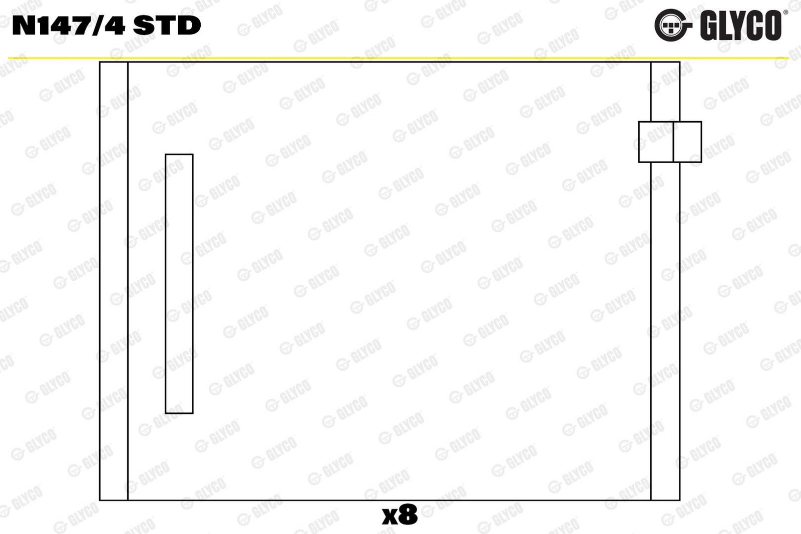 GLYCO N147/4 STD Camshaft bearing