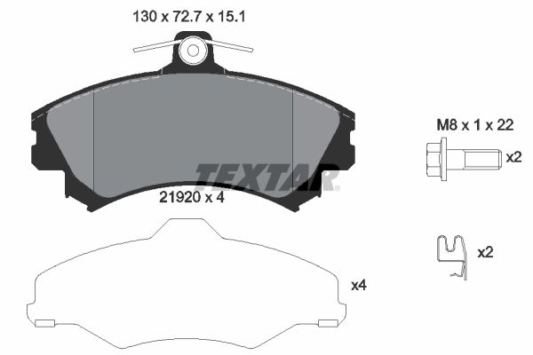 TEXTAR 2192001 Brake pad set, disc brake