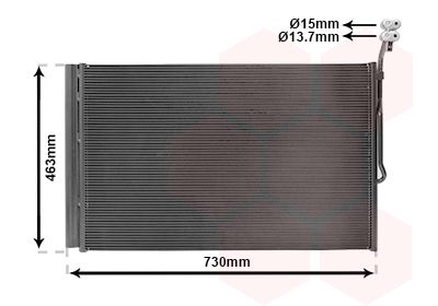 VAN WEZEL 74015703 Condenser, air conditioning