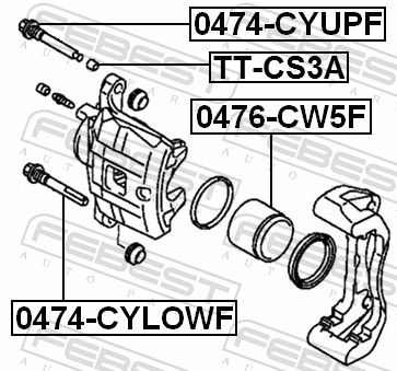 Guide Bolt, brake caliper-1