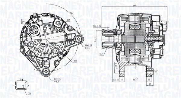MAGNETI MARELLI 063735356010 Alternator