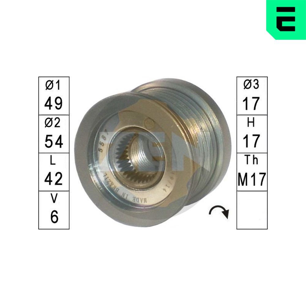 ERA ZN5587 Alternator freewheel clutch