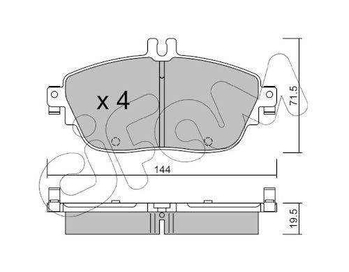 CIFAM 822-965-0 Brake pad set, disc brake
