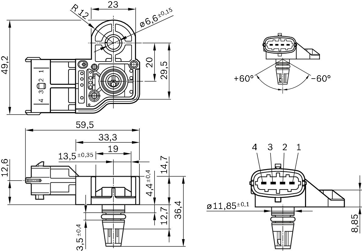Sensor, boost pressure-7