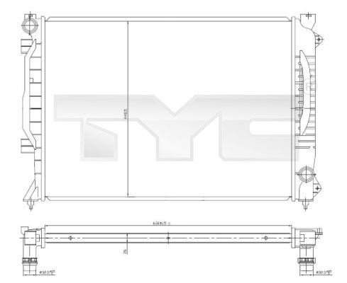TYC 702-0017 Radiator, engine cooling